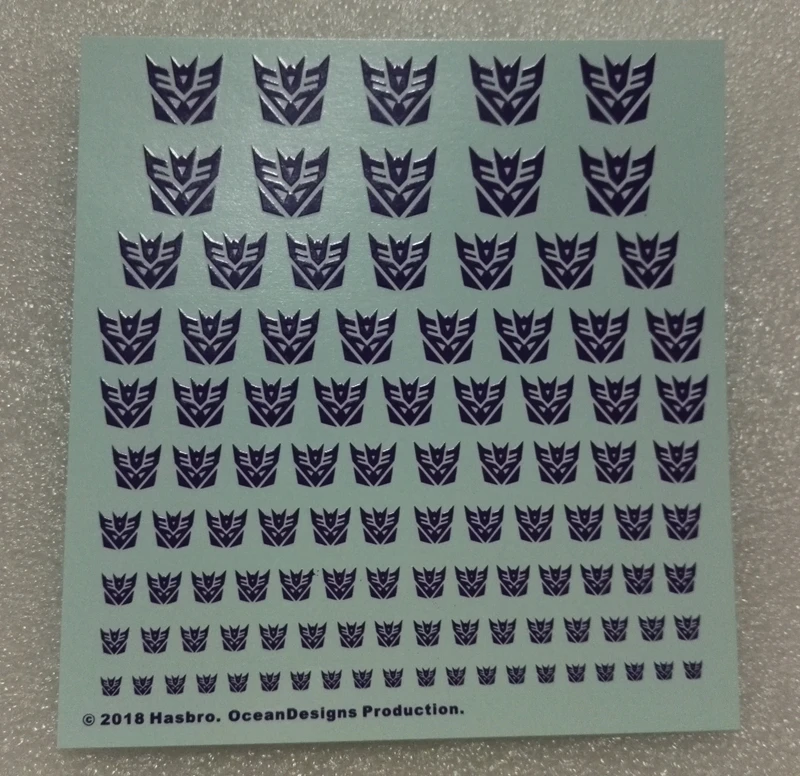 2018 деформированный декаптикон наклейка с логотипом Decepticon водная
