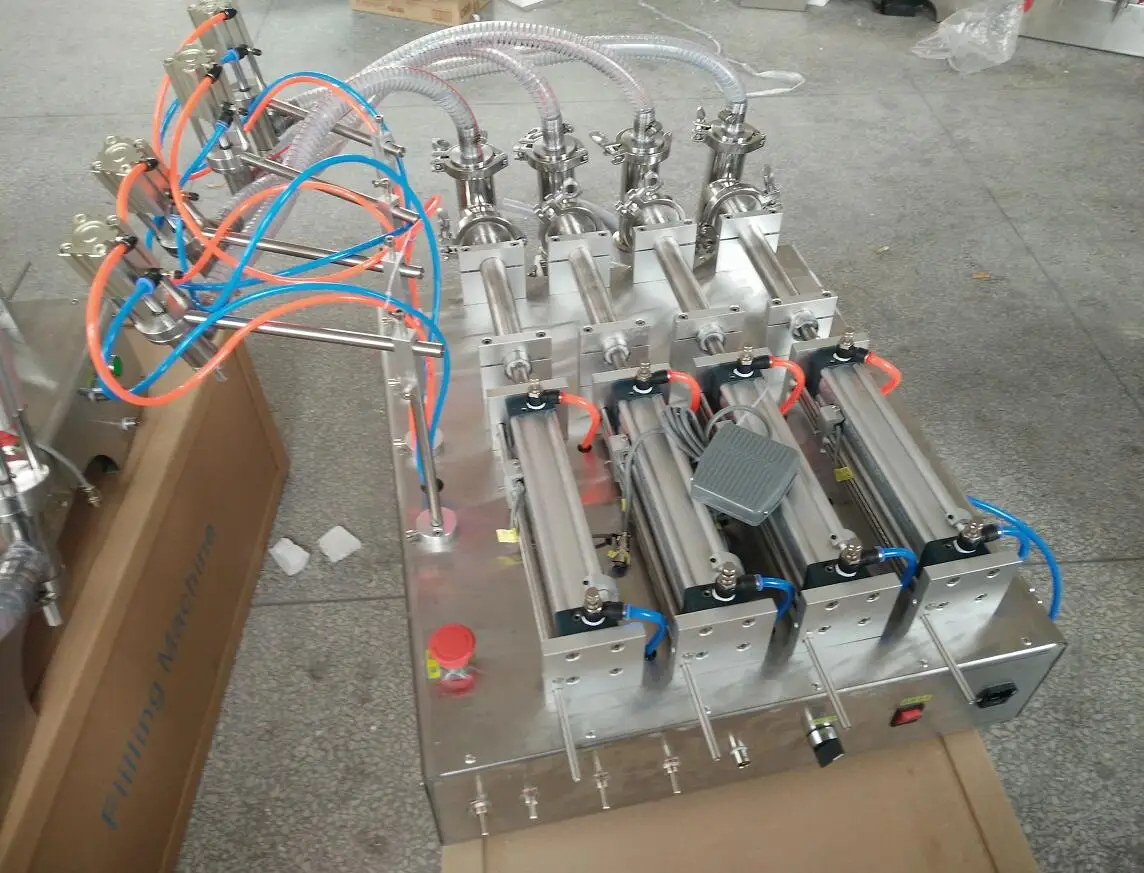 4 головки поршня машина для розлива жидкости пневматическое моющее средство