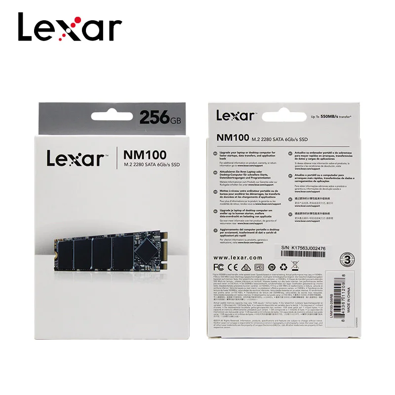 

100% Original Lexar NM100 SSD 128GB 256GB Internal Solid State Disk Hard Drive High Speed M.2 2280 SATA III For Laptop Desktop