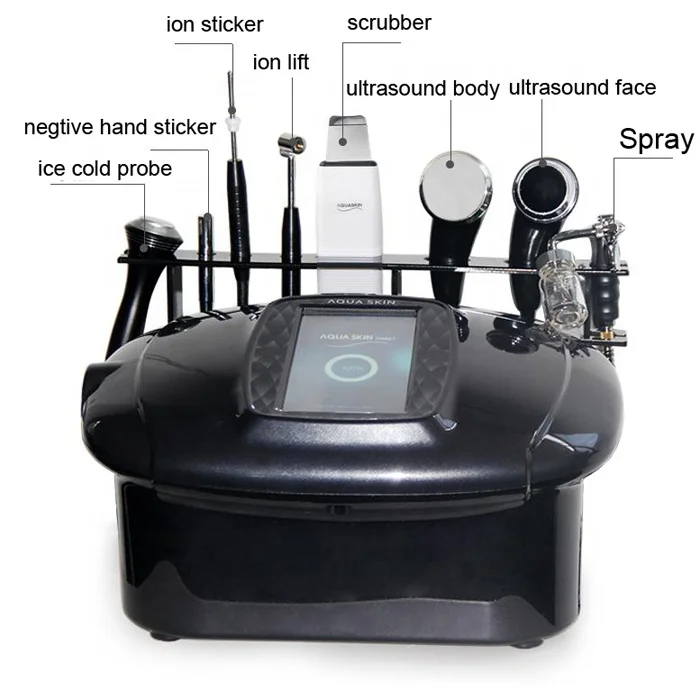 

Korean Black Beaut Aqua Skin 8 in 1 Hotsale Cheap Multifunctional Facial Beauty Salon Machine