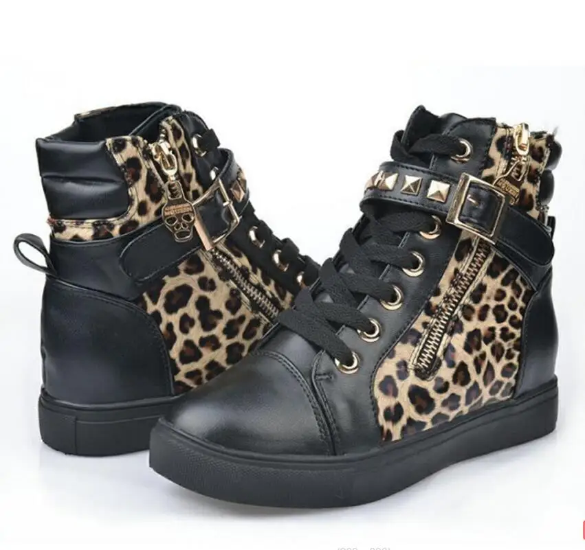 

Women's shoes new style women's high-top rivet canvas pu flat shoes casual shoes peas shoes shoes women zapatillas muje