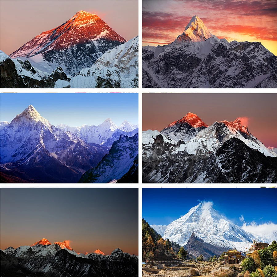 

Nitree рассвет снег гора пик Закат свечение зима природный пейзаж фон для фотостудии Реквизит фотография фон винил