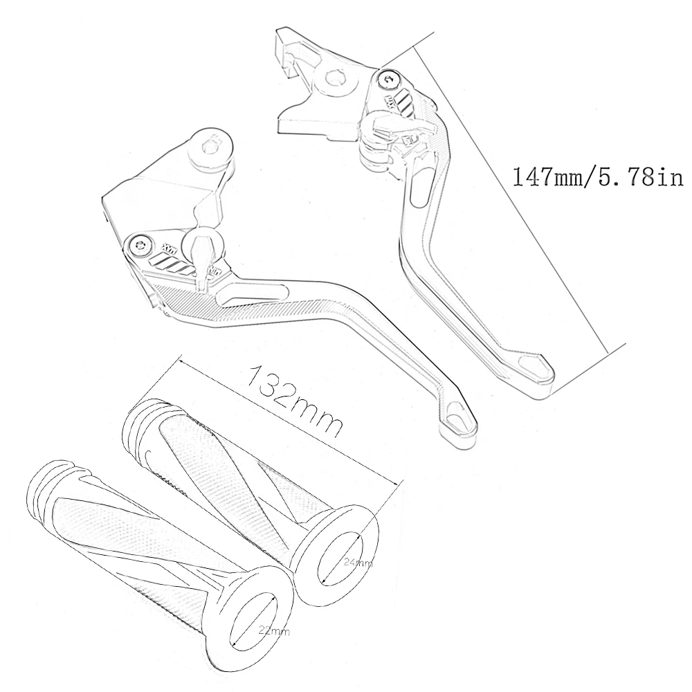 Логотип GSXR рычаг сцепления тормоза мотоцикла + ручки для Suzuki GSX-R 600 750 GSXR600 K6 K7 K8 K9