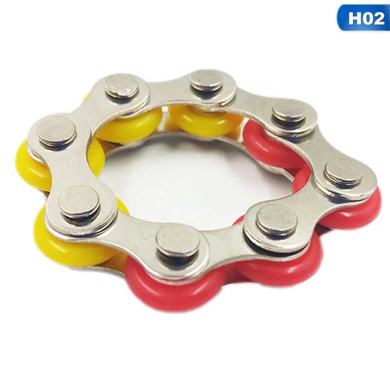 

1PC Fidge Toy Spinner Decompression Bicycle Chain Keychain Autism Stress And Anxiety Relief Vent Toy