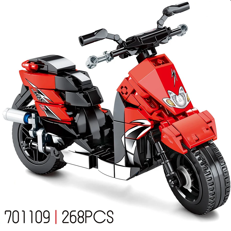 Новинка наборы для езды на мотоцикле внедорожник модель мотоцикла строительные