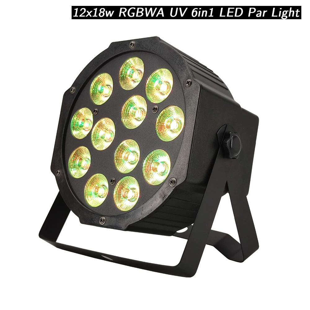 Пульт дистанционного управления 12x18 Вт RGBWA УФ 6 в 1 светодиодный Par свет DMX