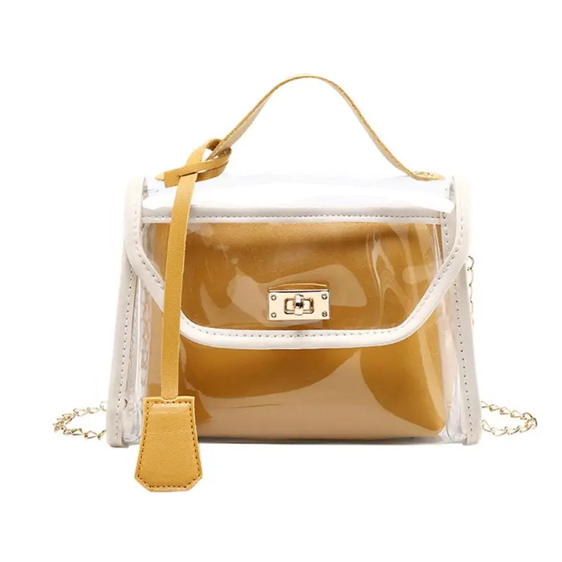 Прозрачная маленькая сумка для женщин и девочек наплечная Сумочка с ремешком на