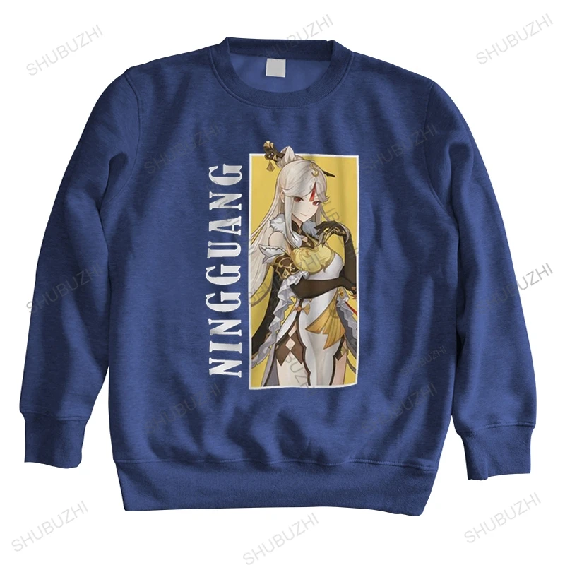 

Ningguang Genshin Impact sweatshirts for Men Pure Cotton hoodie Fashion sweatshirt Tops Japan Anime Game hoodies Apparel