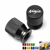 ninja motorcycle tire valve airtight stem cover caps plug cnc aluminum accessories for kawasaki ninja 250 300 400 650 2010 2020