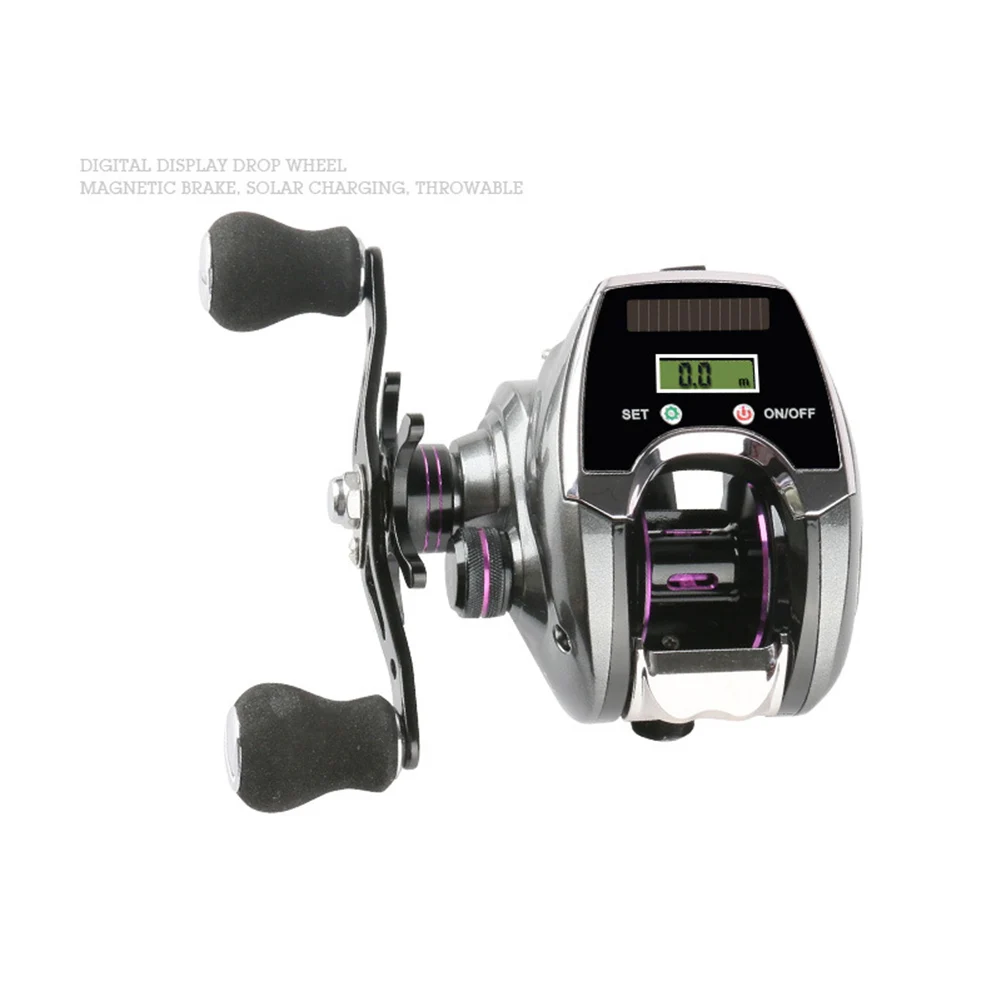 

8.0:1 Electric Left/Right Hand Casting Fishing Reel With Digital Display For Sea Water Drop Wheel High Speed Ratio Waterproof