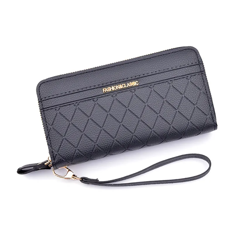 Модный женский кошелек из искусственной кожи Длинные кошельки на молнии сумочка