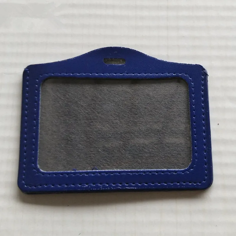 Navy Blue Женский и мужской PU держатель для карт, значки и аксессуары для больниц, медсестер, школы, входная защита для карт и нагрудных карт, поперечный стиль - Цвет: Navy Blue