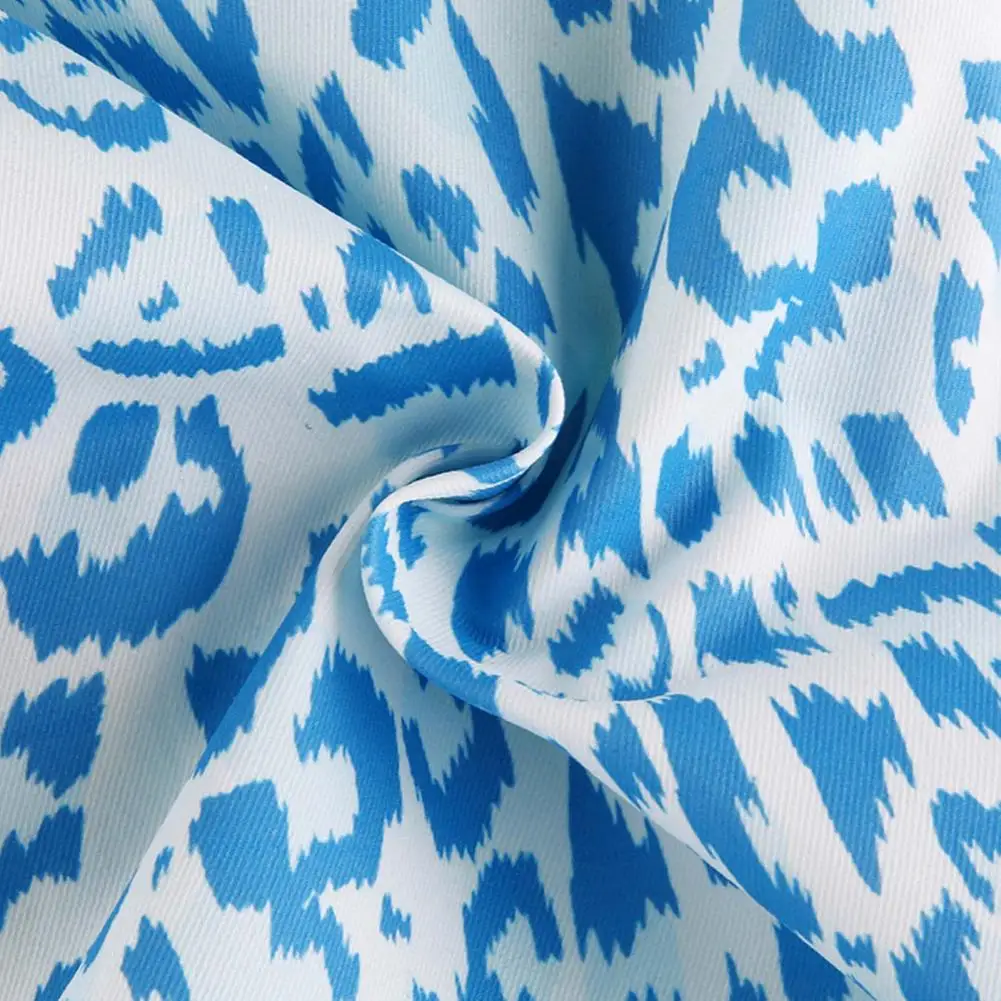 

Women Fashion High Waist Leopard Print Pockets Straight Trousers Cargo Pants Ladies Casual Office Pants Women Streetwear