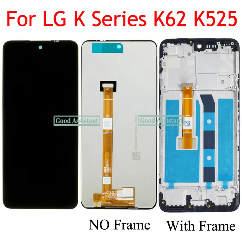 Черный для LG серии K K62 2020 K525 K525H LMK525H LMK525 LM ЖК дисплей Дисплей кодирующий