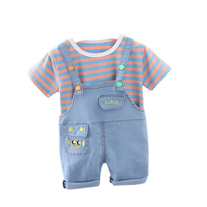 

Kids Summer Fashion Sportswear Children Girls Striped T Shirt Shorts 2pcs/sets Toddler Infant Casual Tracksuit Baby Boy Costumer