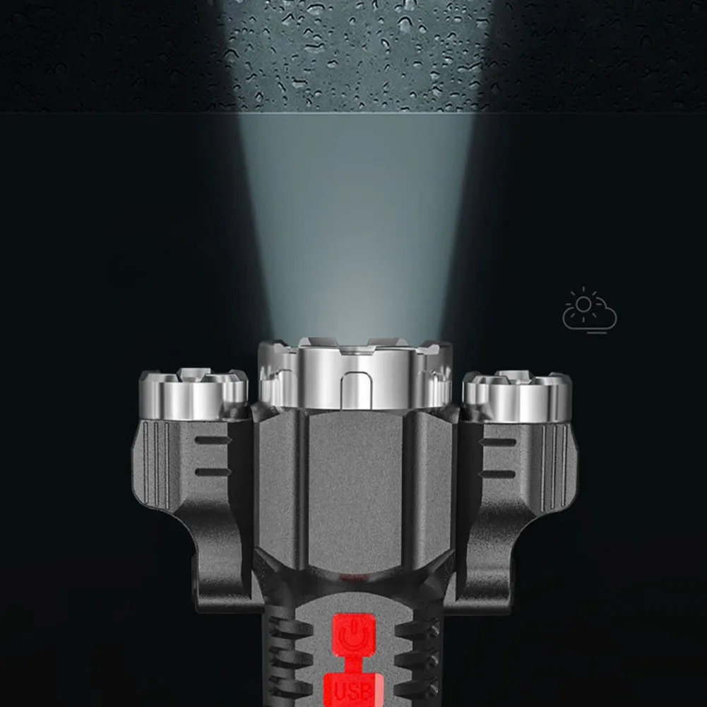 Мощный суперъяркий светодиодный фонарик лм перезаряжаемый от USB 3 СИД лампы