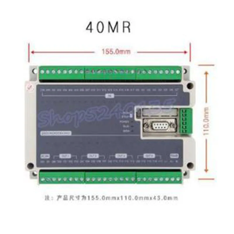Программируемый контроллер PLC FX3U 40MR 24DI 16DO 2AD 2DA с аналоговым портом связи RS485 и