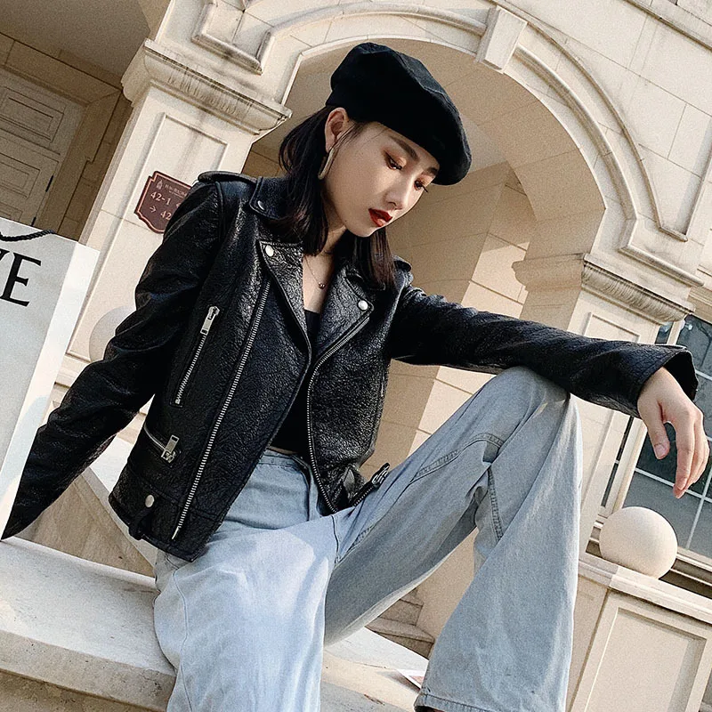 Куртка женская демисезонная из натуральной овечьей кожи 100%|Кожаные куртки| |