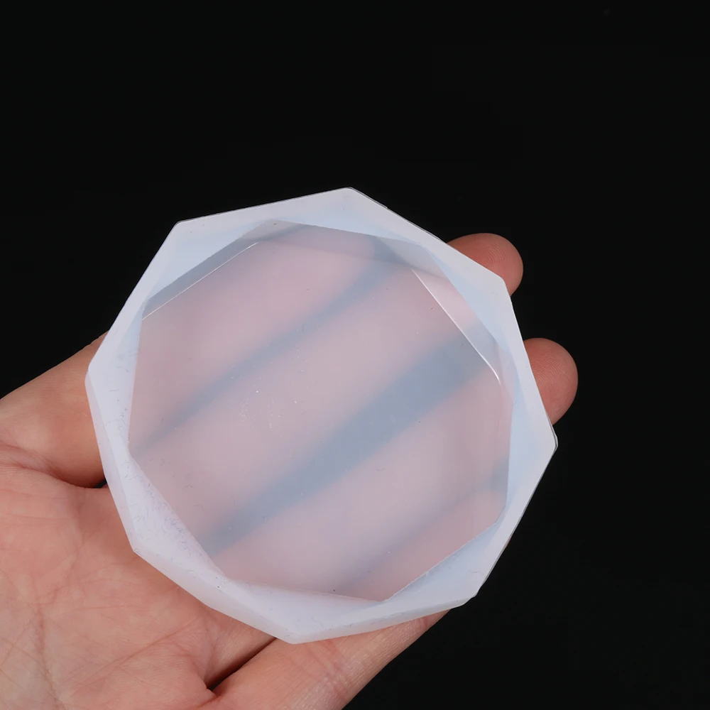 Прозрачные жидкие искусства круглые силиконовые подставки Смола литые формы