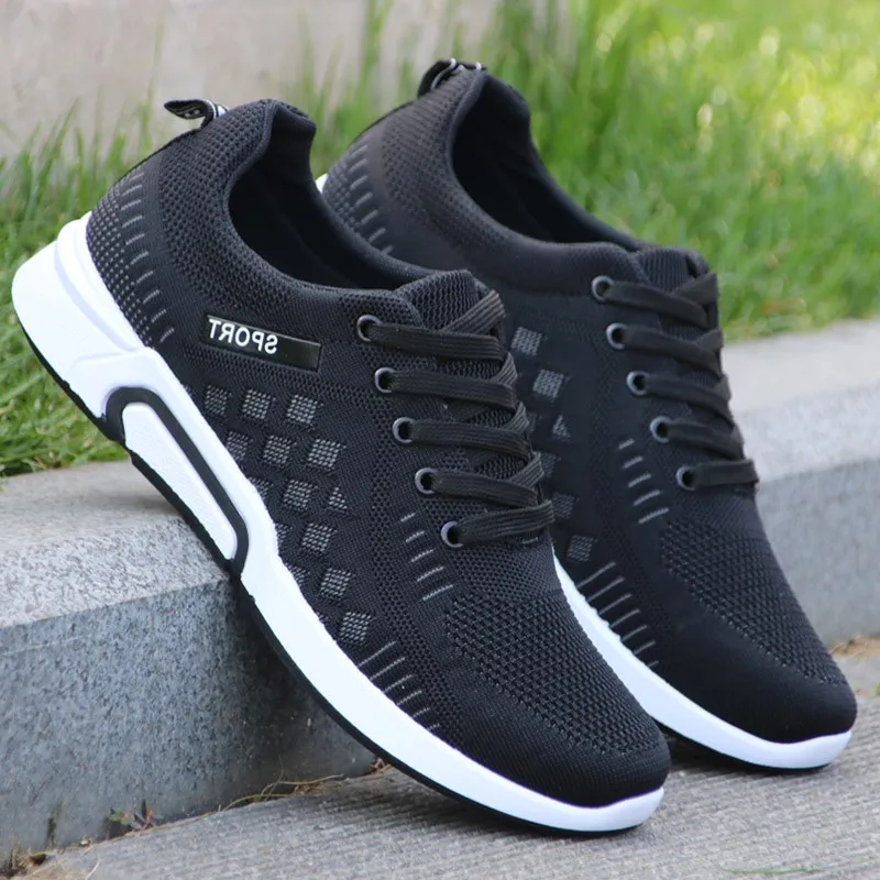 CV3 black Продвижение Flyknit Мужская обувь повседневные сетчатые кроссовки мужские лоферы дышащие удобные Zapatos De Hombre Повседневная Уличная обувь - Цвет: CV3 black