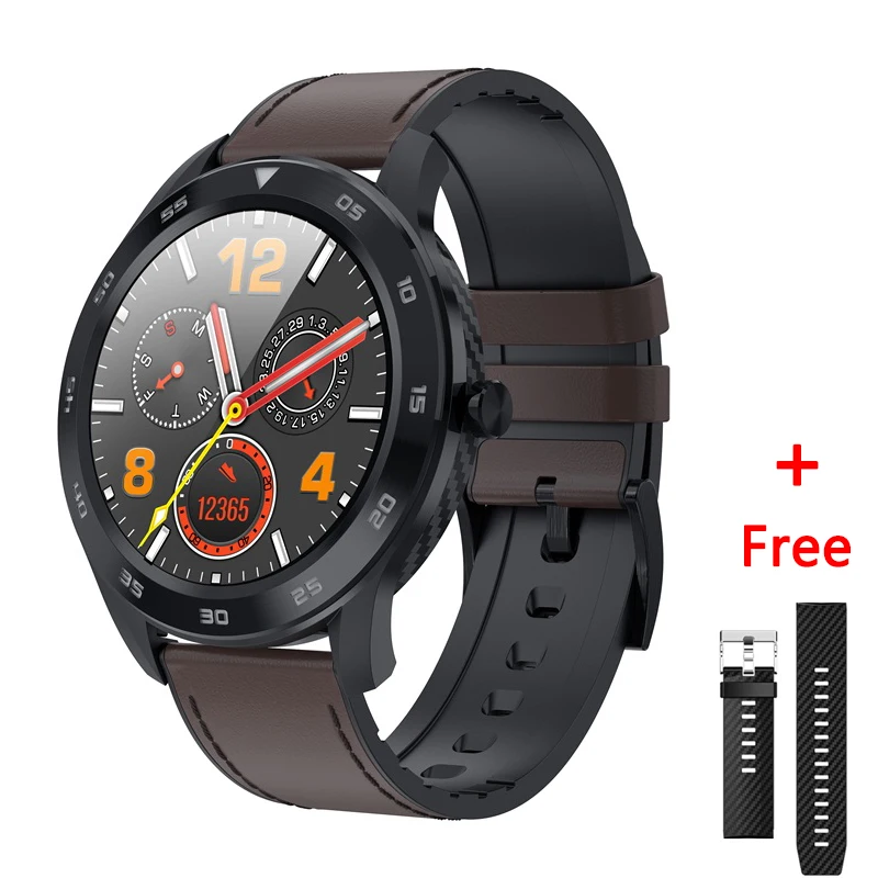 black brown Torntisc 1,3 дюймов 240*240 полный сенсорный Bluetooth Вызов Смарт часы для мужчин IP68 ДЛЯ huawei часы gt xiaomi gtr 300 мАч умные часы - Цвет: black brown
