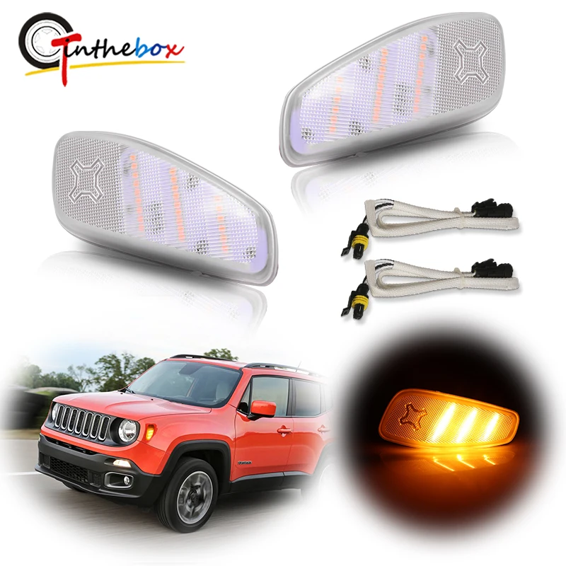 Габаритные огни для джипа 2015 2017 Jeep Renegade желтые светодиодсветодиодный габаритные