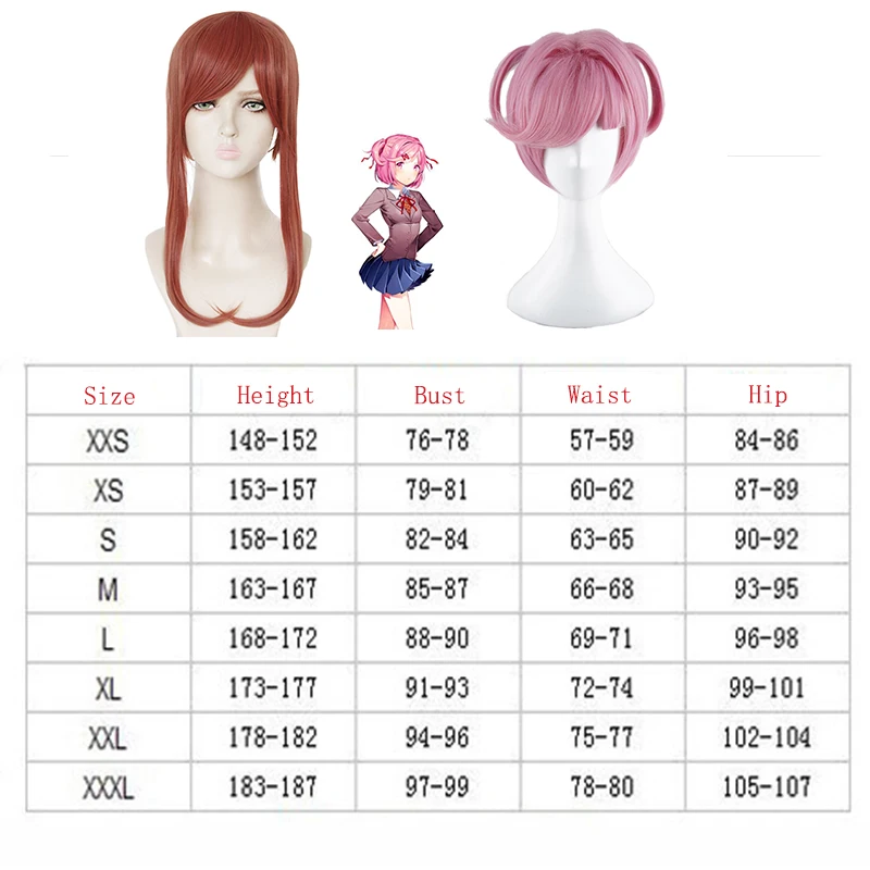 Игра Doki Literature Club Monika Sayori Yuri Natsuki косплей костюм Kawaii школьная форма женский синяя
