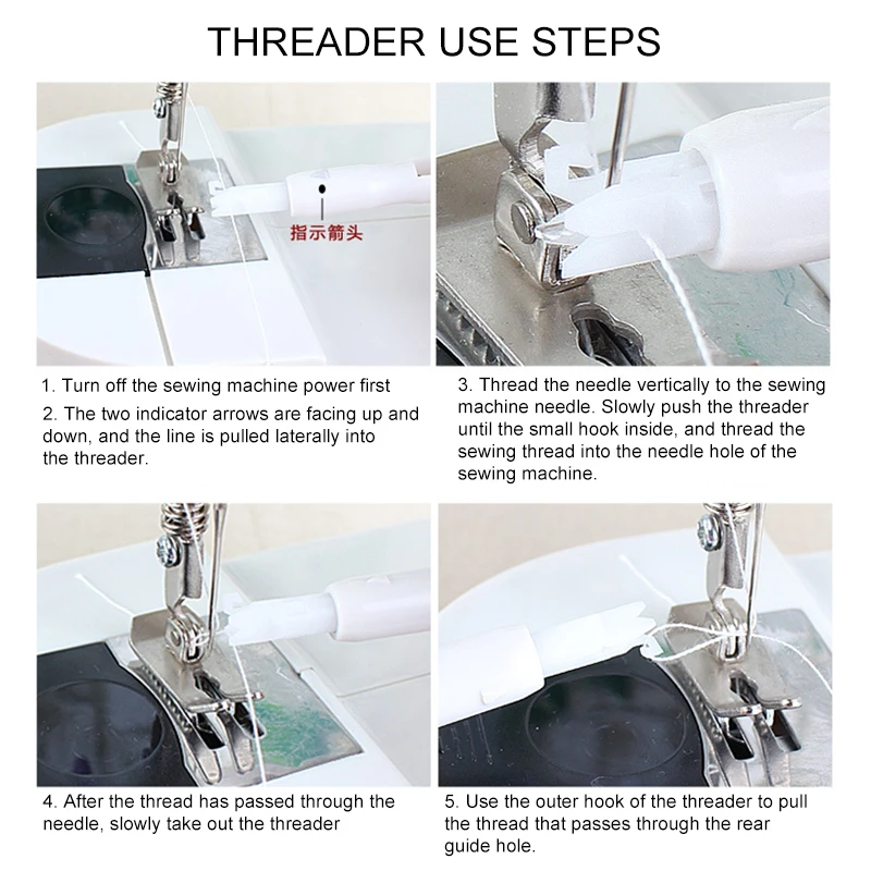

2PCS Automatic Threader for Household Sewing Machine Elderly Embroidery Stitching Aid Wire Guide Needle Changer Sewing Tools