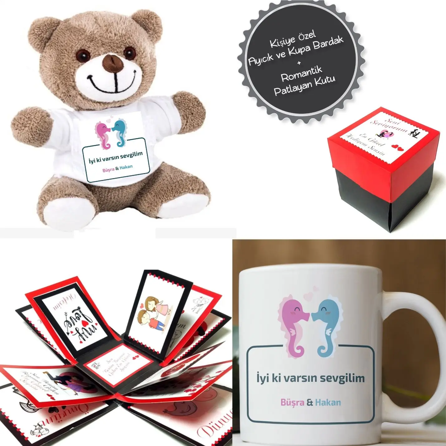 

Personalized Name Written Romantic Gift Set-M004