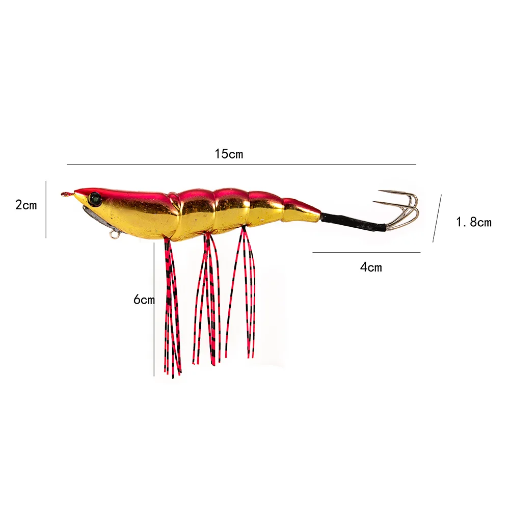 

Outdoor Squid Fishing Bait Shrimp Lure with Tail Hook Tackle Tool Accessory