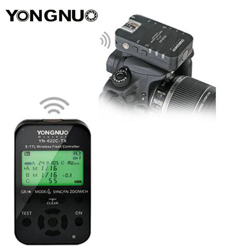 Yongnuo YN 622C TX LCD беспроводной контроллер вспышки e TTL 1/8000s Flash Trigger Transmitter Для камер Canon