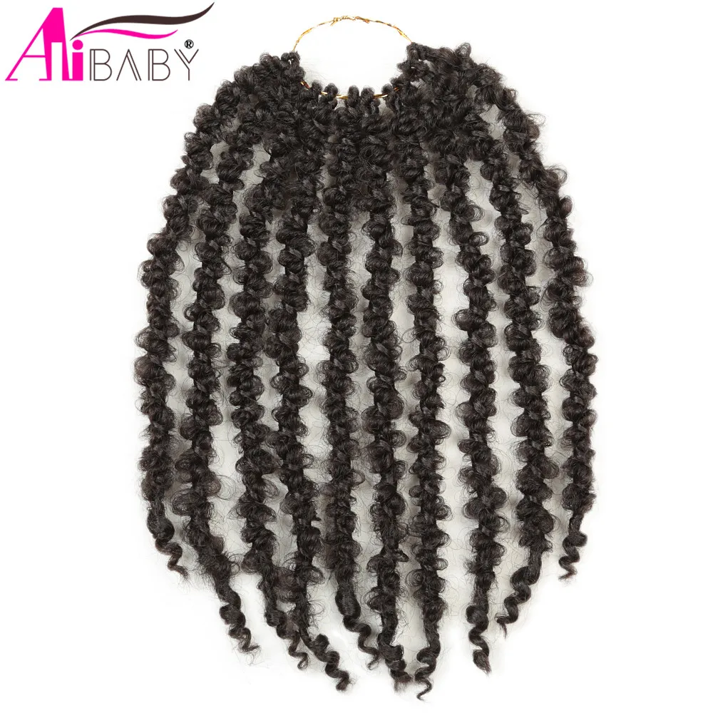 Предварительно скрученные 12-дюймовые синтетические пушистые волосы для вязания