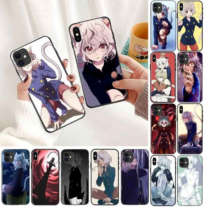

YNDFCNB Neferpitou Alluka hxh Silicone Black Phone Case for iphone 13 11 8 7 6 6S Plus X XS MAX 5 5S SE 2020 XR 11 pro Cover
