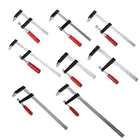 Сверхмощный F-образный зажим, зажим для штанги для деревообработки, высокопрочный зажим для дерева, плотник, ручной инструмент сделай сам, 8 размеров, металлические зажимы