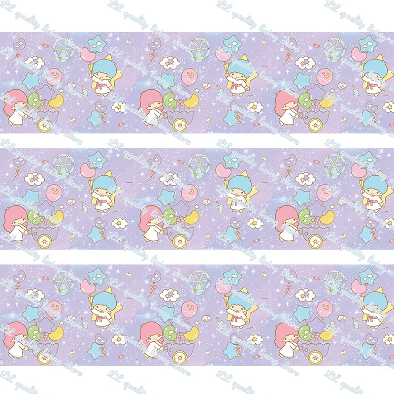 Корсажная лента с мультяшным рисунком 50 ярдов для упаковки подарков сделай сам