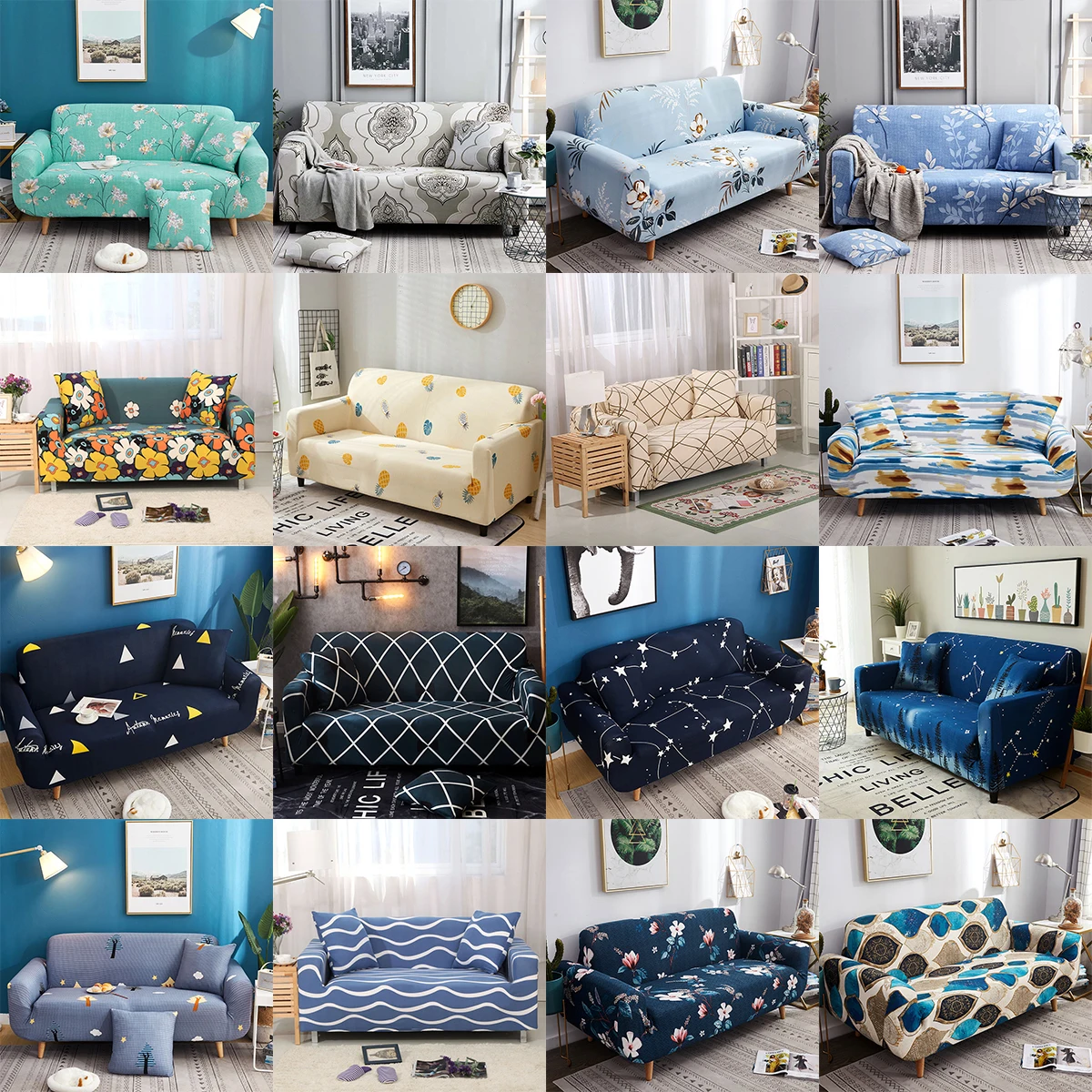 

LuanQI 1/2/3/4 Seat Soft Sofa Cover Stretch Force Universal Elastic Couch Cover Home Slipcover Case Sofa Chaise Slipcover Cover