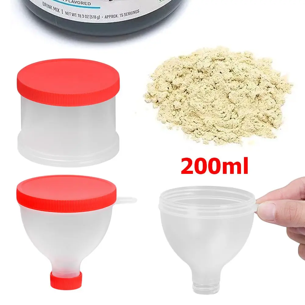 

Red 2 Styles Portable Fitness Supplement Box Water Bottle Gym Partner Protein Powder Funnel Protein Shaker Bottles