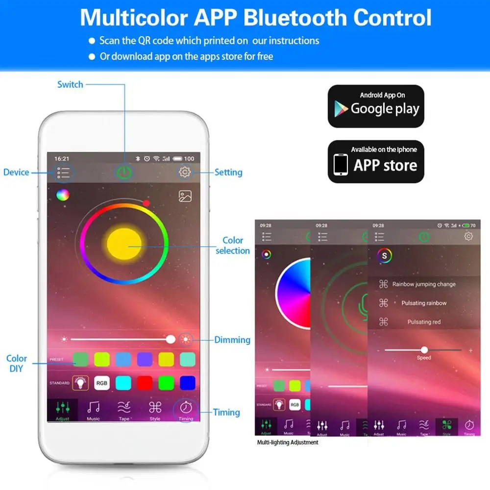 

Rgb Fog Light Built-In Ic Regulator And Wireless Connector Heat Is Exported Faster Triangular Light 1 Set