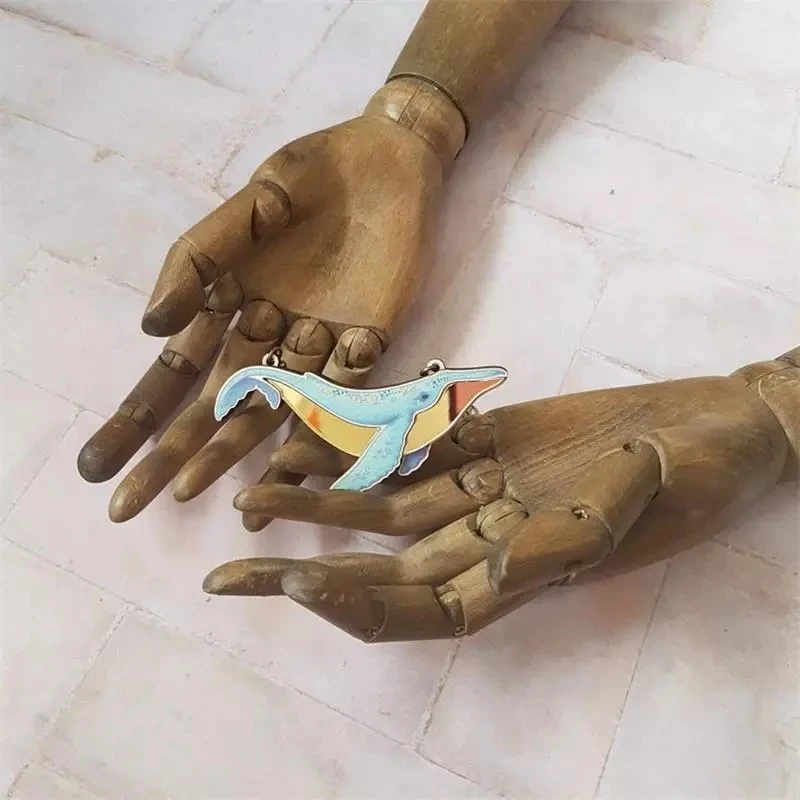 

Fashion Creativity Whale Shaped Women Necklaces Marine Life Mermaid Jewelry Pendant Necklace Party Gifts