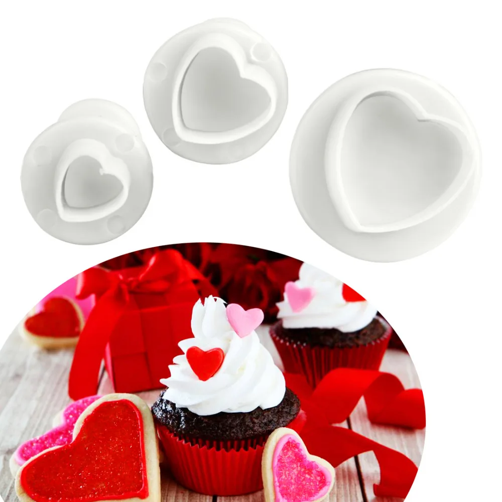 3 шт./компл. Sugarcraft Fondant Cutter Пластиковая форма для торта DIY Инструменты украшения