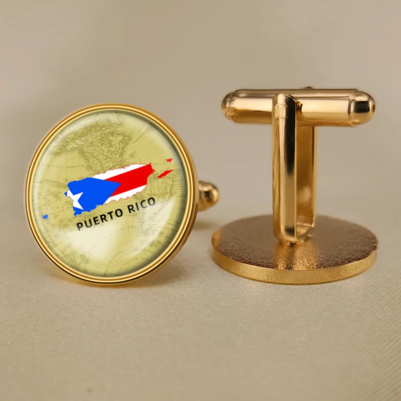 Puerto Rico Rican Map Flag Cufflinks | Украшения и аксессуары