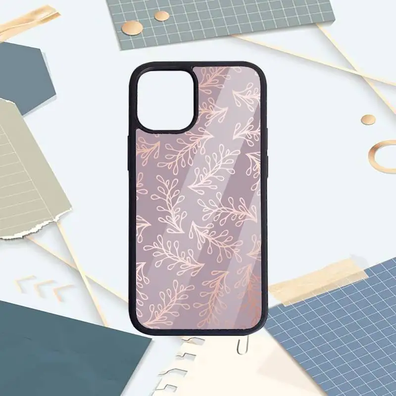

Rose gold glittering gradient pattern Phone Case PC For iPhone 11 12 pro XS MAX 8 7 6 6S Plus X 5S SE 2020 XR luxury design