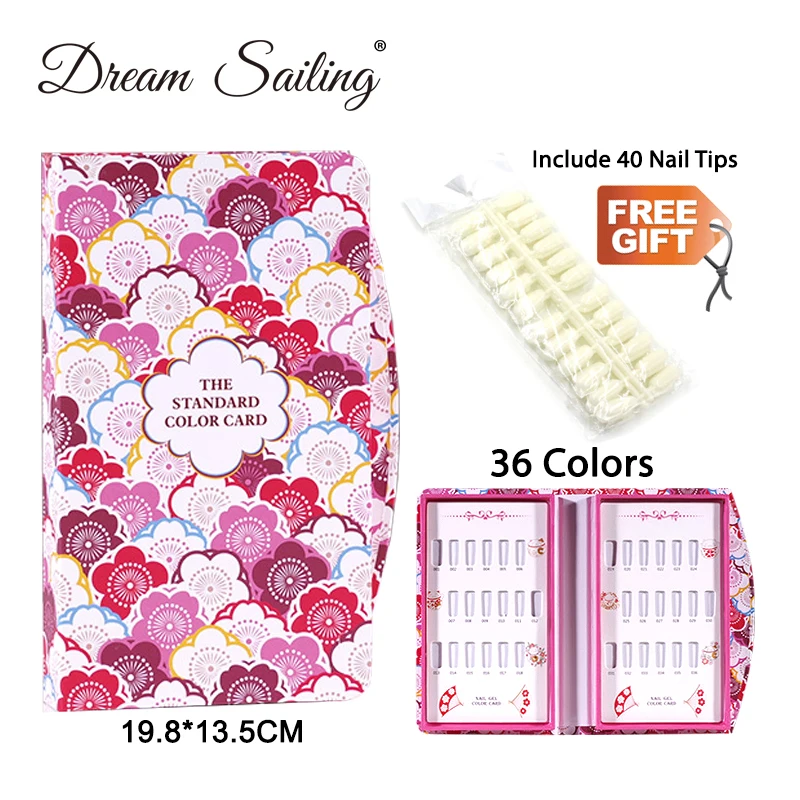 Цветная книжка с искусственными ногтями дисплей цветов фотография Таблица