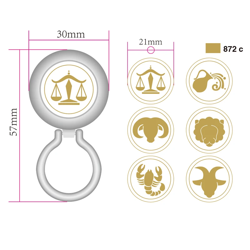 VJ модный зодиакальный гороскоп знаков мадагаскарской Овен 12 созвездий зажим для