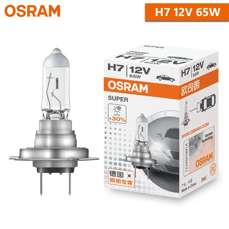 

1 шт., галогенсветильник Лампа OSRAM H1 H4 H7 H11 9003 9005 9006 65 Вт HB2 HB3 HB4 12 В 3200K + 30% яркая автомобильная лампа OEM качества SUP
