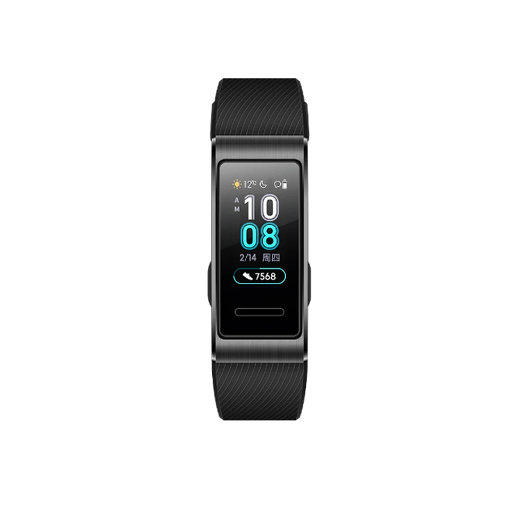 Gold HUAWEI Band 3 фитнес-браслет 0,95 дюйма AMOLED цветной экран 120*240 BT 4,2 Встроенный независимый gps умный браслет в режиме реального времени - Цвет: Gold