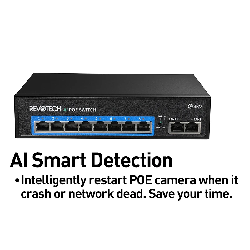 Коммутатор POE IEEE802.3af 8 + 2 портов 10/100 м 120 Вт 48 В|Коробки передач и кабели| |