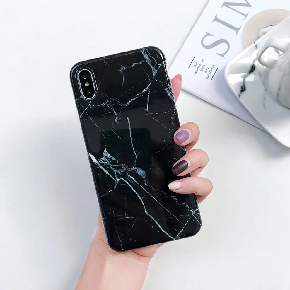 Мраморный чехол X для iphone XS Max мягкий чехол-накладка из ТПУ XR 8 7 6 6S Plus телефона |