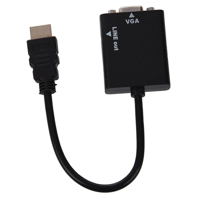 1080P HDMI штекер в VGA Женский Кабель адаптер для видеоадаптера кабель преобразования