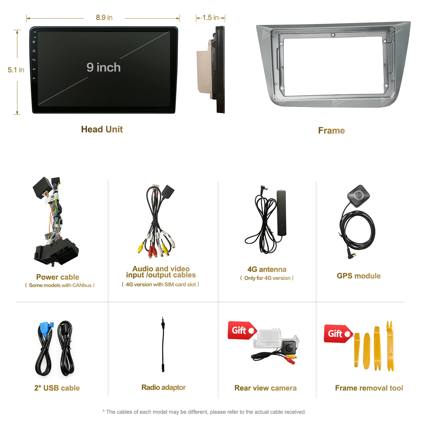 $126.53 Car Radio Android 10.0 QLED Screen Qualcomm For Seat Leon 2 MK2 Altea XL 2004-2015 Car Stereo Head Unit DSP 48EQ Carplay NO 2din